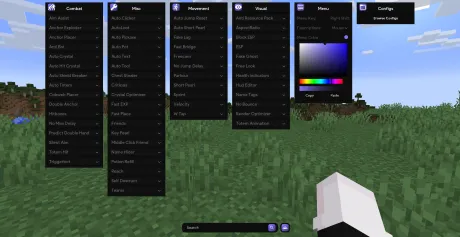 GUI меню чита Prestige