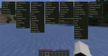 GUI меню чита Pulse