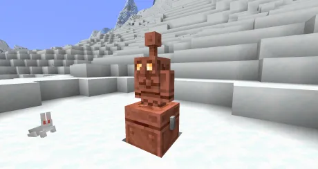 Медный голем с сундуком в Майнкрафт 1.21.9