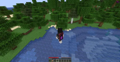 Полет в режиме выживания с читом Amber