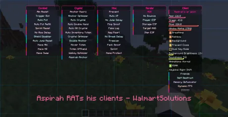 Возможность кастомизации GUI меню чита Aspirah