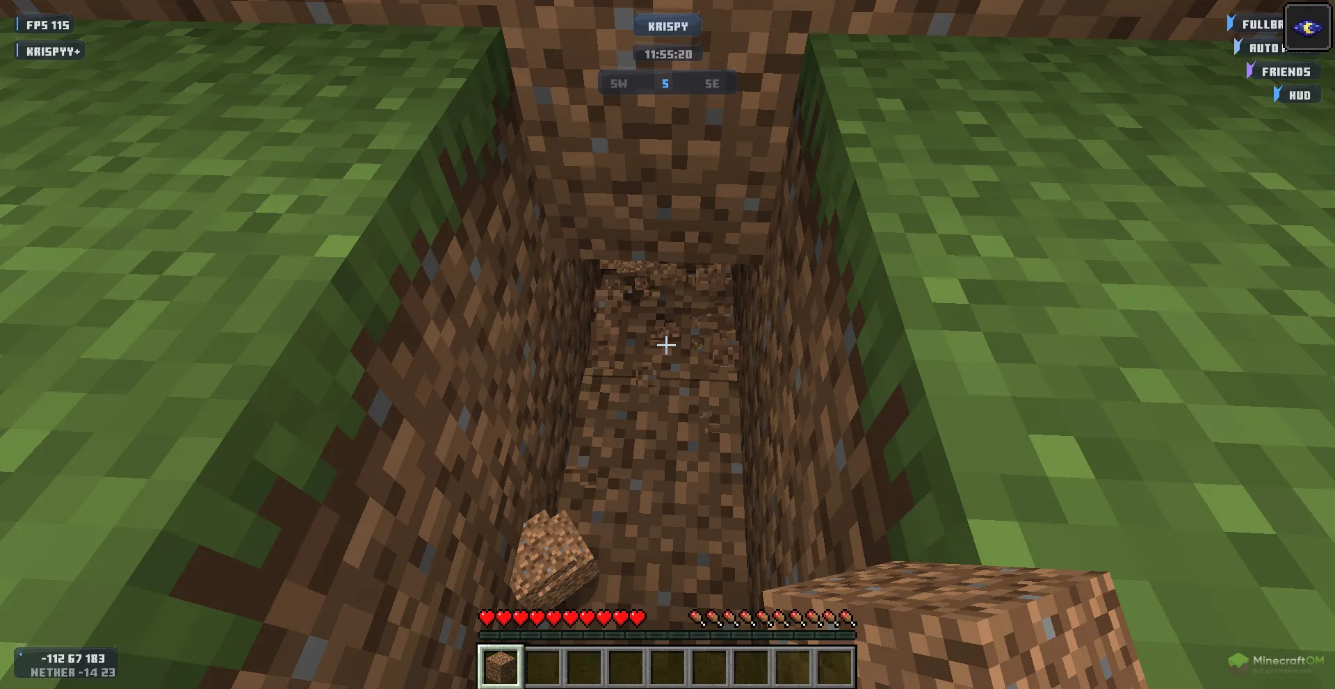 AutoMine без участия игрока с помощью чита DonutSMP Krypton