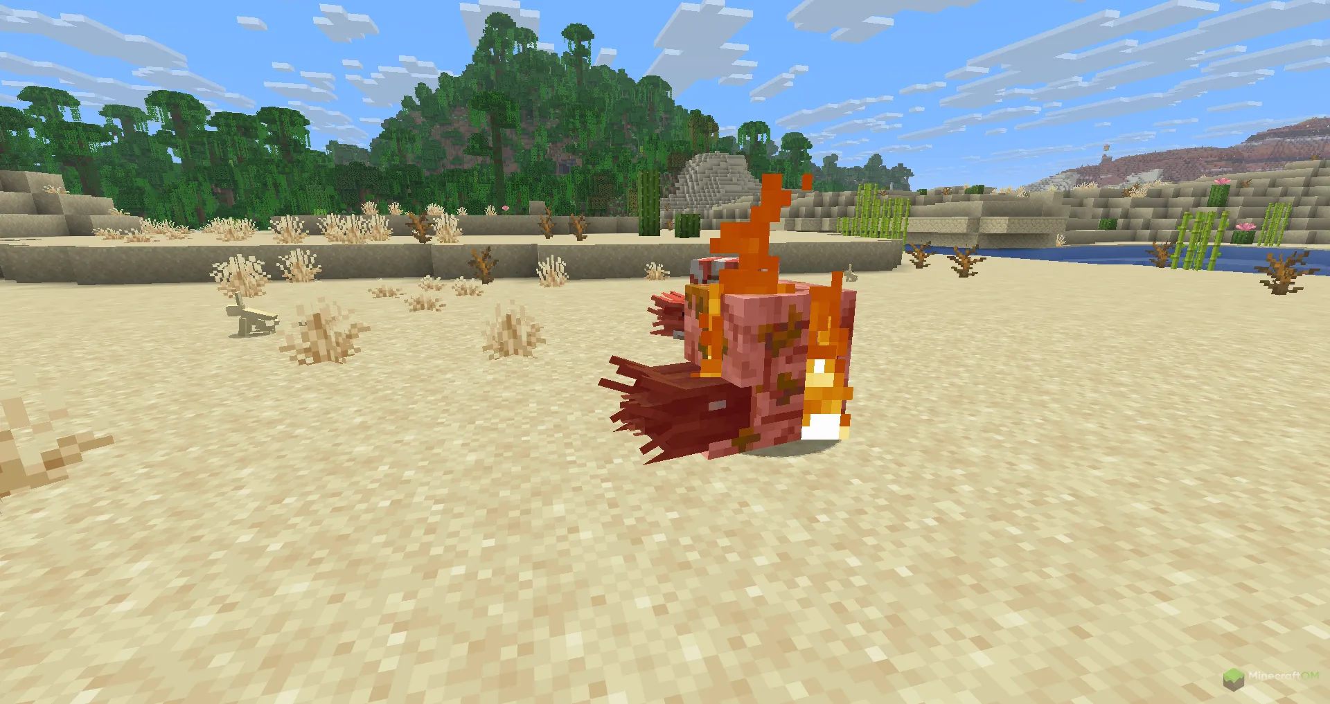 Наутилус-зомби горит на солнце в Майнкрафт 1.21.11