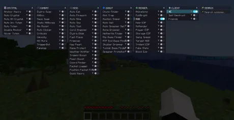 GUI меню чита Krypton Renamed