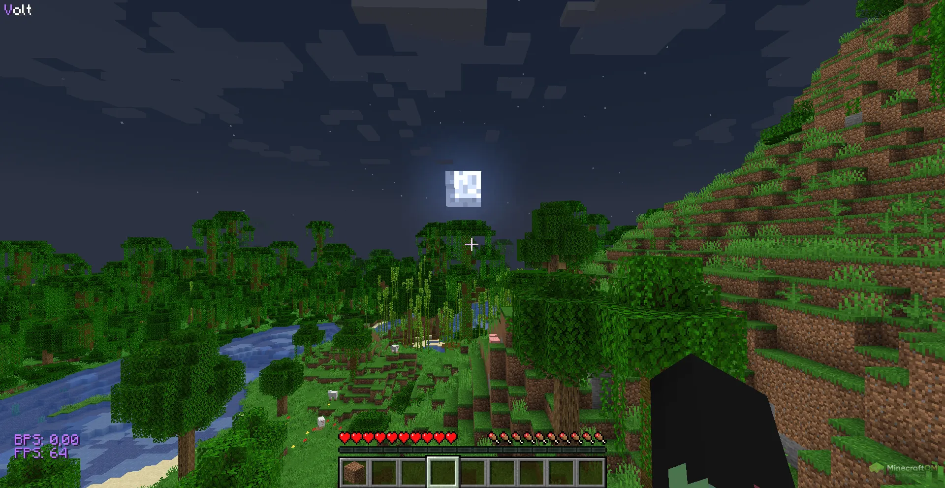 Яркое освещение даже ночью с помощью чита Volt