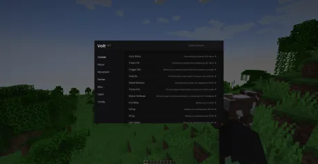 GUI меню чита Volt